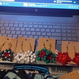 Festive Star Beaded Earrings